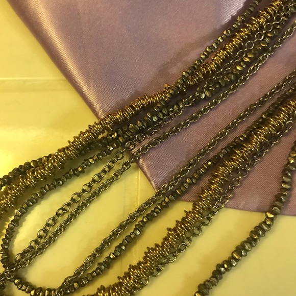 Black beaded silver strained long necklace - Picture 3 of 5